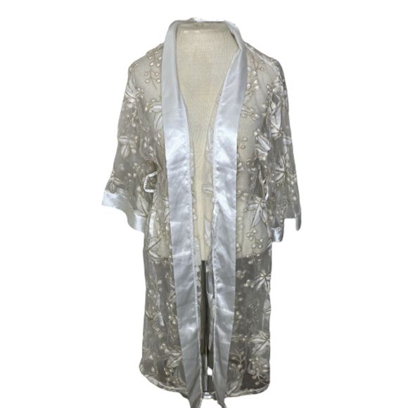 VINTAGE ROBE SINDRELLA Dressing Gown Open Front - Picture 1 of 11